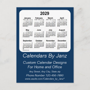 Cartão Postal Calendário Empresarial Caixa da Polícia 2029 Azul 