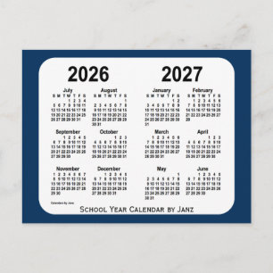 Cartão Postal Calendário Escolar Azul da Caixa da Polícia 2026-2