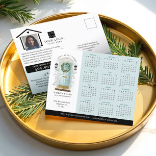 Cartão Postal Calendário Imobiliário Da Porta De Água Azul 2025