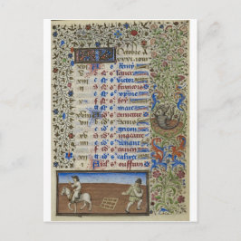 Cartão Postal Calendário medieval: Outubro
