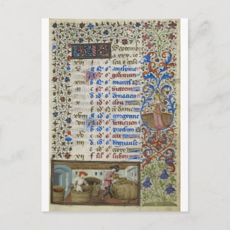 Cartão Postal Calendário medieval: Setembro