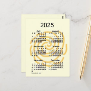 Cartão Postal Calendário Mini de 6 Meses Dias Ensolarados de 202