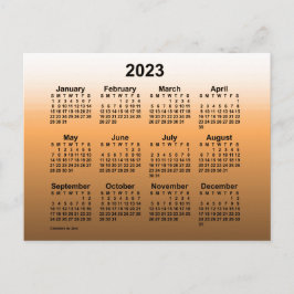 Cartão Postal Calendário Mini Faded Gold 2023 por Janz Postcard