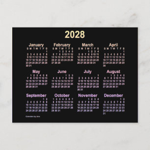 Cartão Postal Calendário Mini Neon Ipanema 2028 por Janz