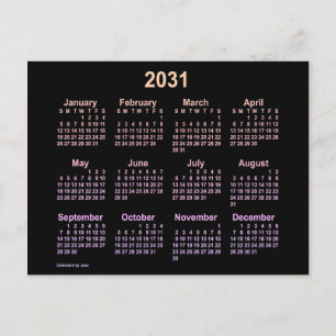 Cartão Postal Calendário Mini Neon Ipanema 2031 por Janz
