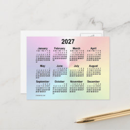 Cartão Postal Calendário Mini Nuvem Arco-íris 2027 por Janz