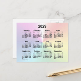 Cartão Postal Calendário Mini Nuvem Arco-íris 2029 por Janz
