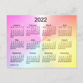 Cartão Postal Calendário Mini Sangria Shimmer 2022 por Janz