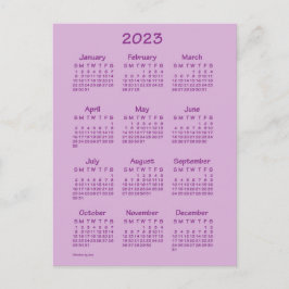 Cartão Postal Calendário Mini Tekton Rosa 2023 por Janz