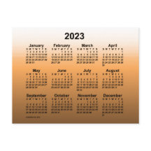 Calendário Miniatura de Ouro Desbotado 2023 de Jan