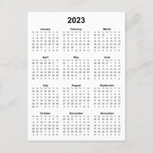 Cartão Postal Calendário Vertical 2023