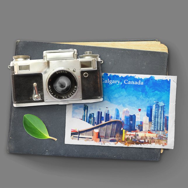 Cartão Postal Calgary Alberta Canada Panorama View (calgary canada panorama view postcard)