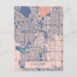 Cartão Postal Calgary Canada Breezy City Map Travel