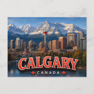Cartão Postal Calgary Canadá Portão das Rochosas Viagem Ocidenta