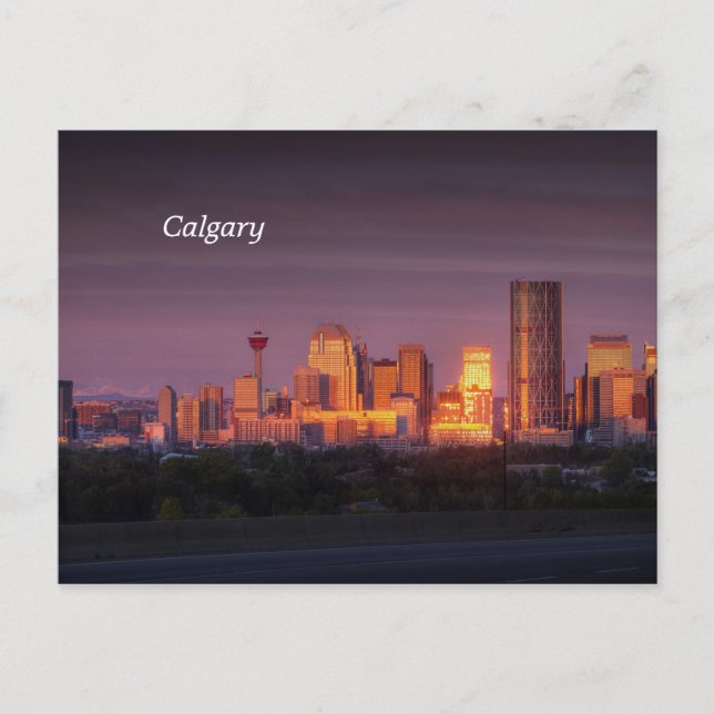 Cartão Postal Calgary Dawn (Frente)