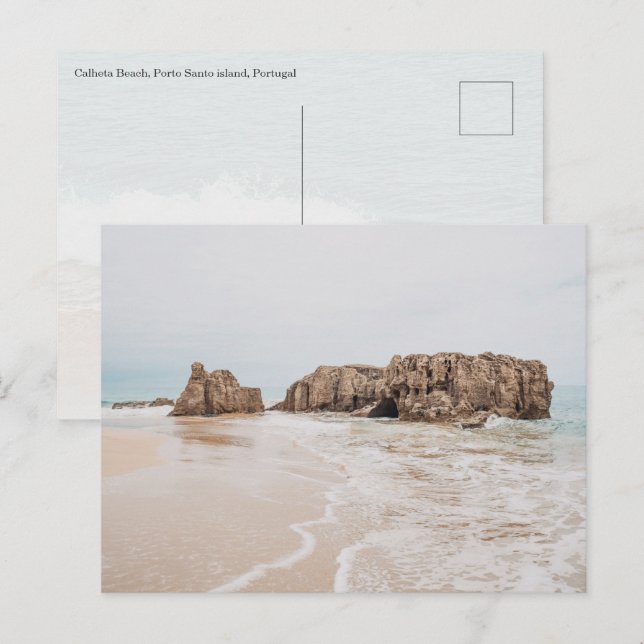 Cartão Postal Calheta Beach, Porto Santo island (Frente/Verso)