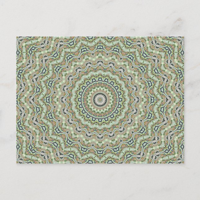 Cartão Postal Calidoscópio Verde (Frente)