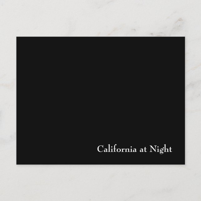 Cartão Postal Califórnia à Noite (Frente)