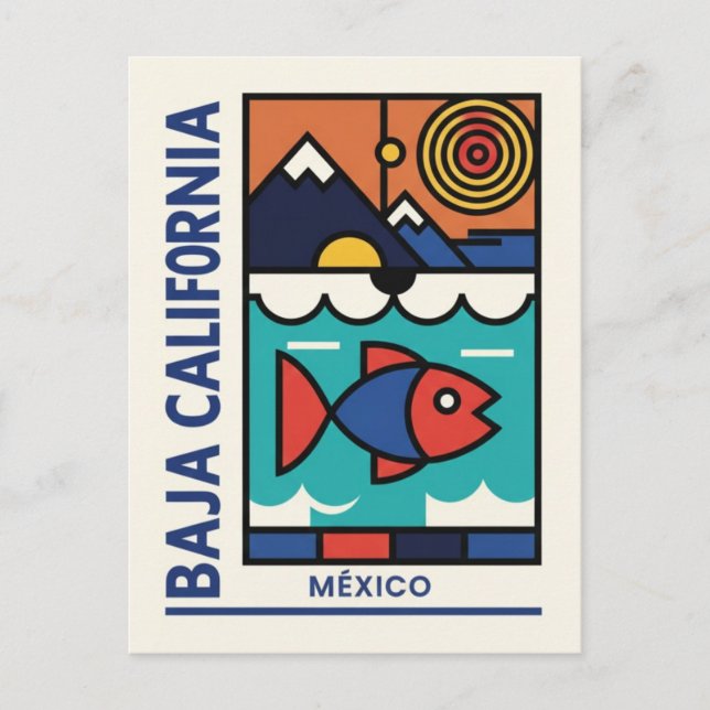 Cartão Postal Califórnia Baixa Moderna (Frente)