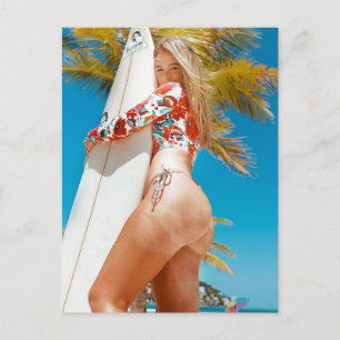 Cartão Postal ☐ California Bikini Blonde de Praia Babe vos