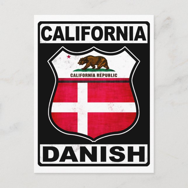 Cartão Postal California Danish American (Frente)
