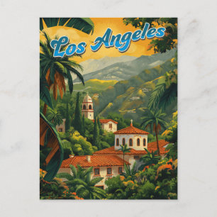 Cartão Postal California Dreaming: Los Angeles Retro Viagem
