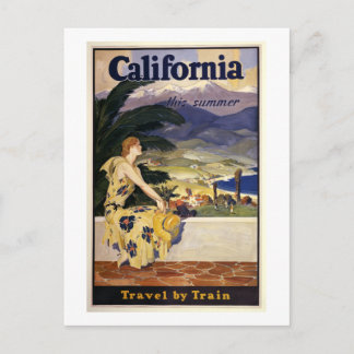 Cartão Postal Califórnia este verão. Viagem por comboio