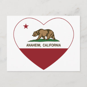 Cartão Postal california flag anaheim coração