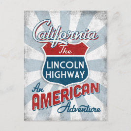 Cartão Postal California Lincoln Highway Vintage América