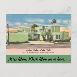 Cartão Postal Califórnia, Miller Motor Hotel Apts.