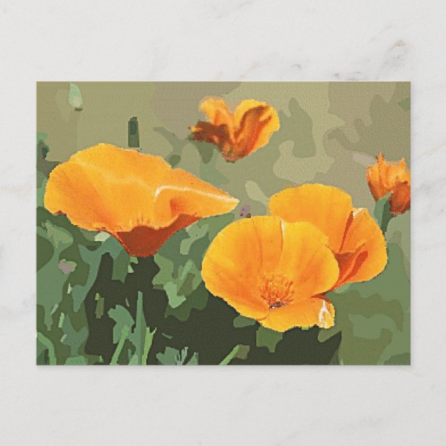Cartão Postal California Poppy (Frente)