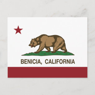 Cartão Postal California State Flag Benicia