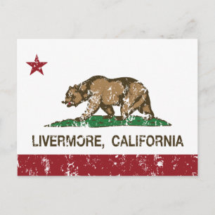 Cartão Postal California State Flag Livermore