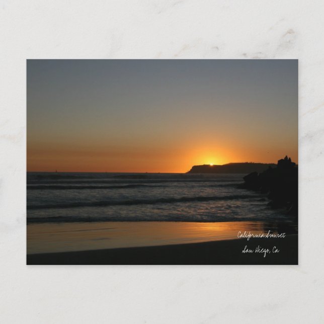 Cartão Postal Califórnia Sunset (Frente)