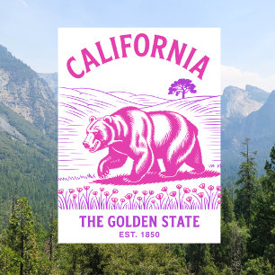 Cartão Postal California The Ouro State. Urso 1850