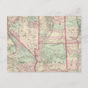 Cartão Postal Califórnia, Utah, Nevada, Colorado