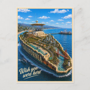 Cartão Postal Califórnia   Wish You Were Here   Série de Estados