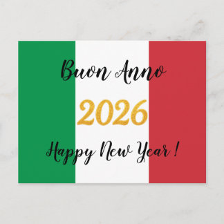 Cartão Postal Caligrafia Bandeira Italiana 2026