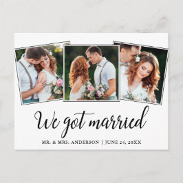 Cartão Postal Caligrafia, Casamos 3 Foto