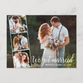 Cartão Postal Caligrafia Casamos 4 Fotografias