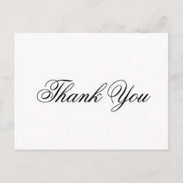 Cartão Postal Caligrafia Elegante Agradecimento de Casamento For