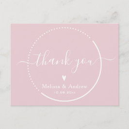 Cartão Postal Caligrafia Elegante - Agradecimento de Casamento R