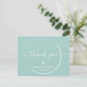 Cartão Postal Caligrafia Elegante - Agradecimento de Casamento V