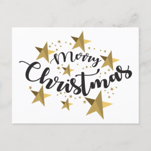 Cartão Postal Caligrafia elegante Feliz Natal