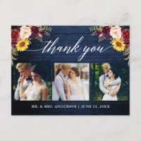 Caligrafia Floral Casamento Azul Madeira Obrigado
