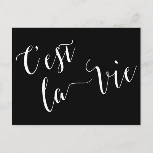 Cartão Postal Caligrafia Francesa C'est la Vie
