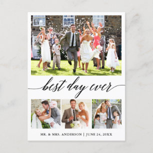 Cartão Postal Caligrafia Melhor Dia de Todos 4 Foto Obrigado