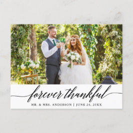 Cartão Postal Caligrafia Moderna Para Sempre Agradecida Casament