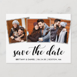 Cartão Postal Caligrafia Salva A Foto Do Noivado 3