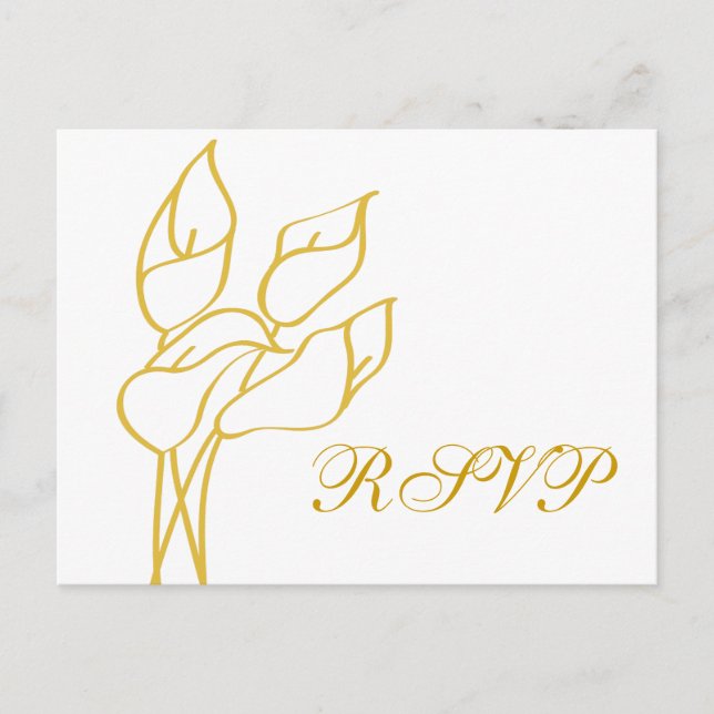 Cartão postal Calla Lily RSVP (Frente)